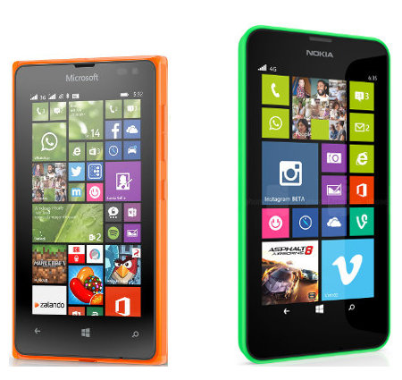 Microsoft Lumia 532 e Nokia Lumia 635