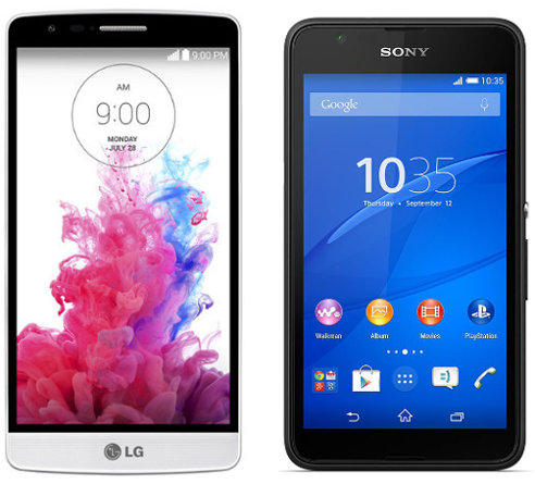 LG G3 s e Sony Xperia E4g