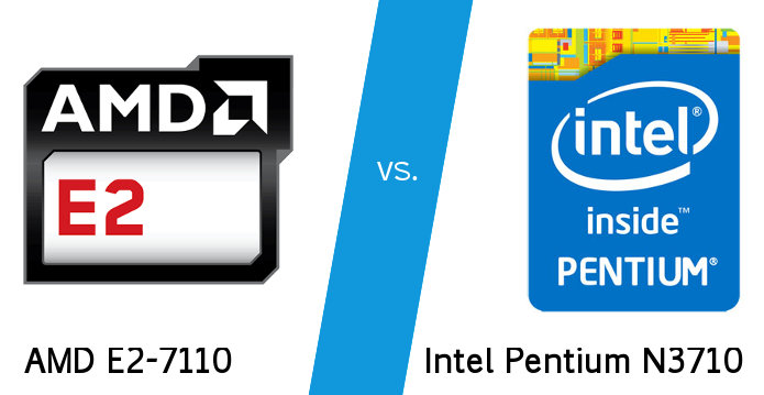 Copertina AMD E2-7110 vs Intel Pentium N3710